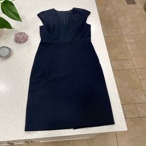 Ann Taylor Factory Navy Cap Sleeve Sheath Dress. Size 4.